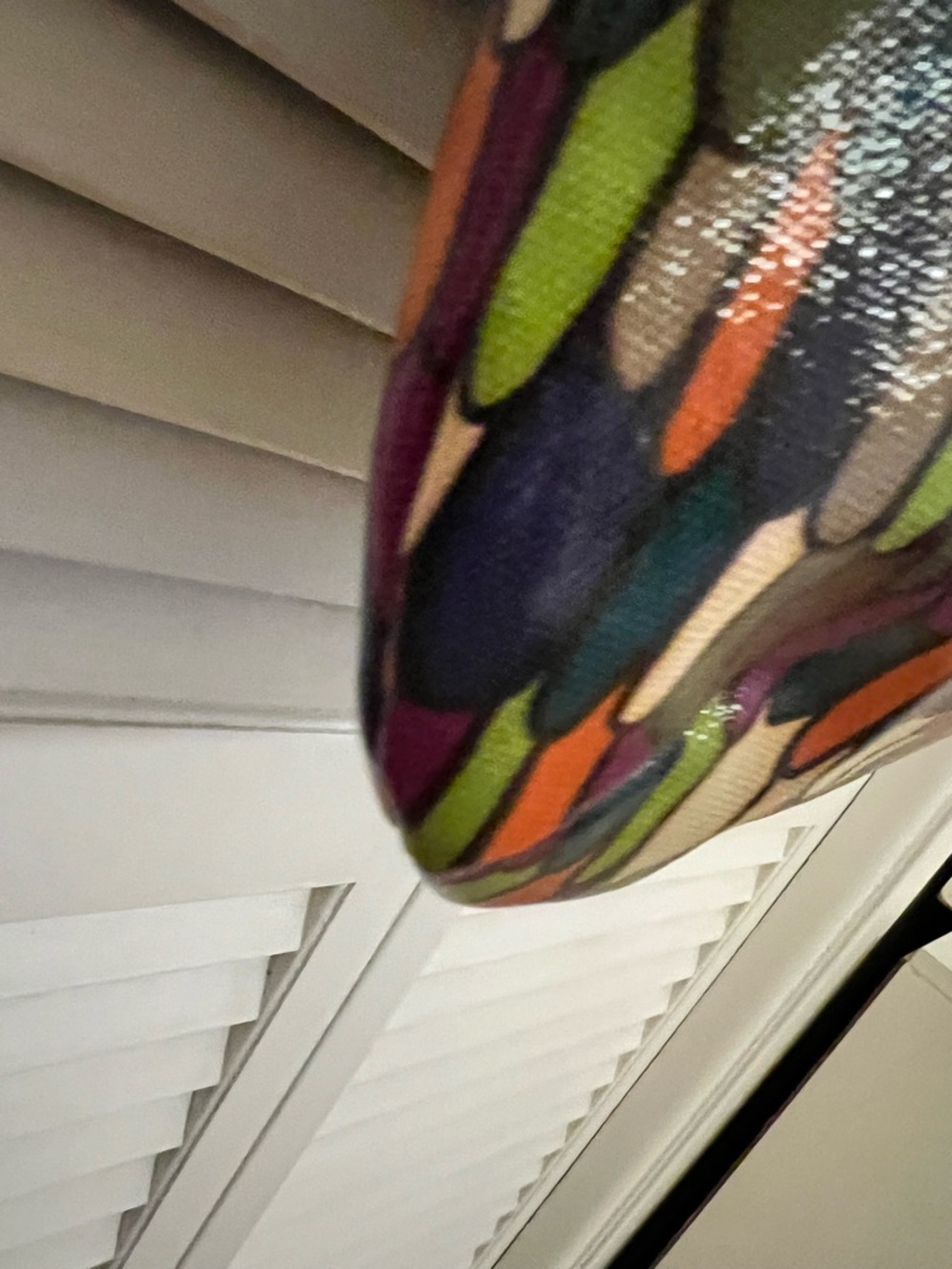 Fossil Calypso Key-Per multi-color feather print coated canvas bag Excellent - Picture 8 of 14